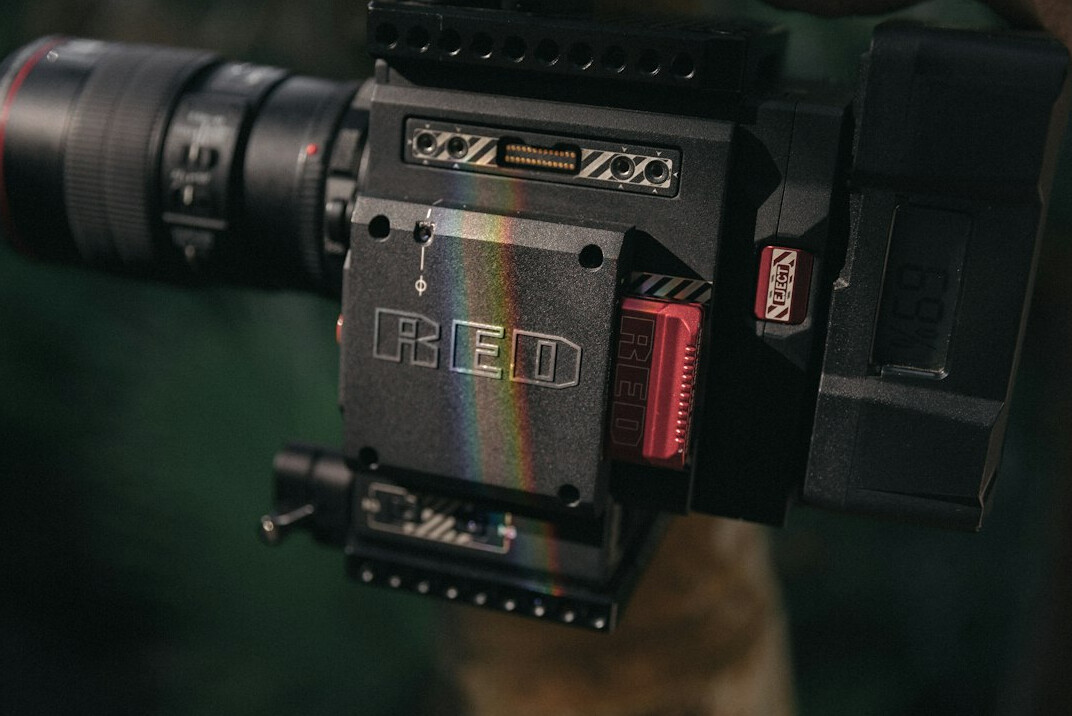 Professional cinema camera on a broadcast set