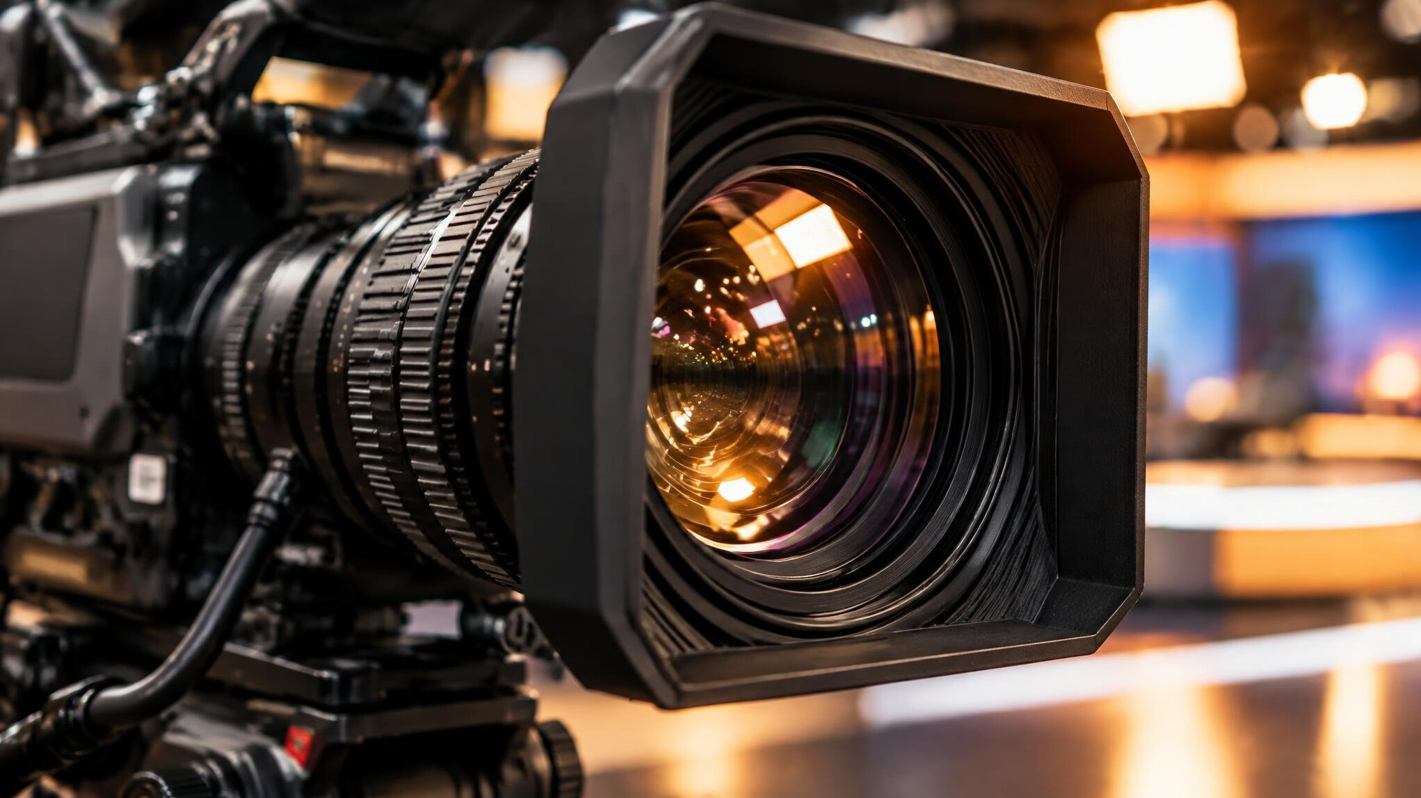 Camera lens close-up